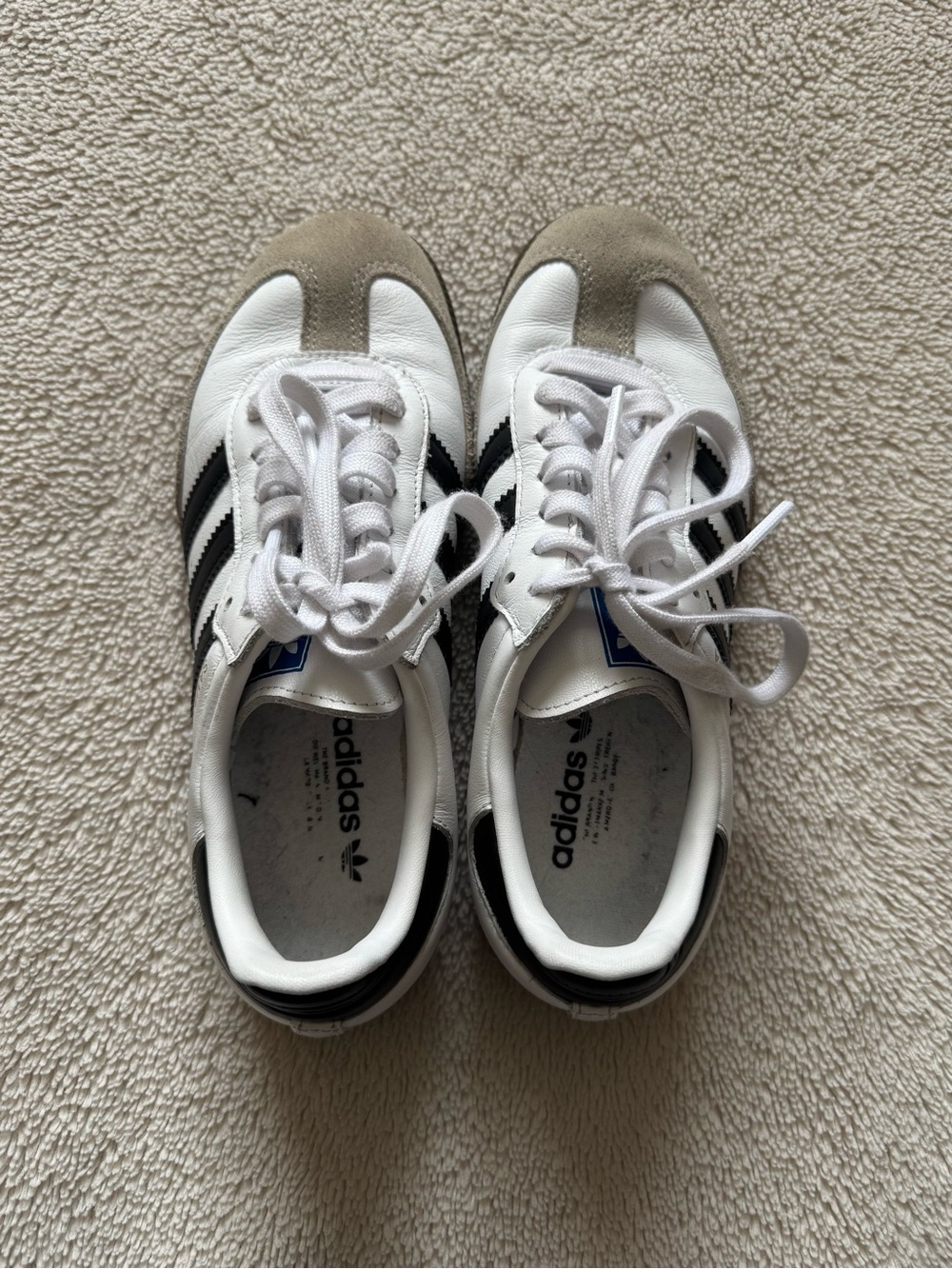adidas Cloud White / Core Black / Clear Granite Samba Original Shoes